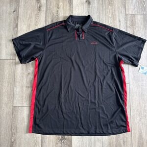 PIZZA HUT Employee Uniform Vintage Polo Black Size 3XL NEW Restaurant Red Stripe